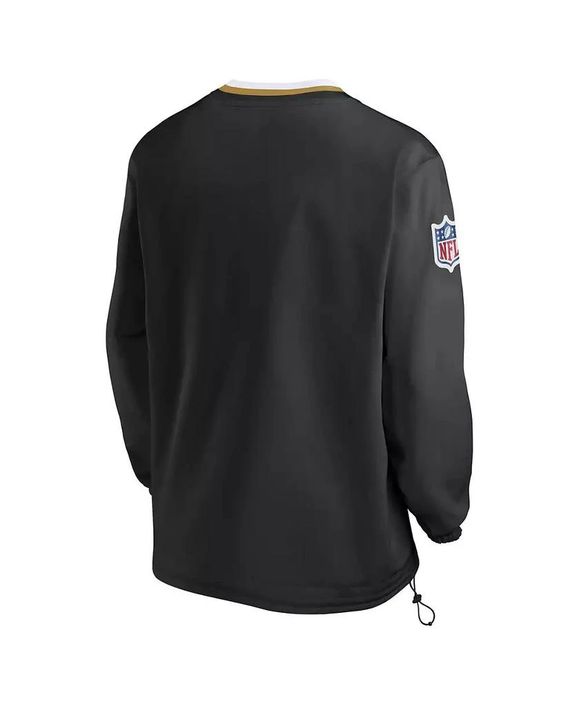 NIKE Men's Black New Orleans Saints 2023 Sideline V-Neck Pullover Windshirt 2