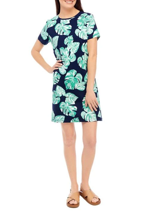 Kim Rogers® Rogers Petite Printed Crew Neck Dress 1
