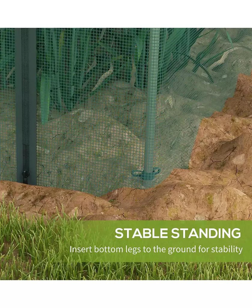 Outsunny 4' x 12' Plant Protection Tent Crop Cage with Door, 5