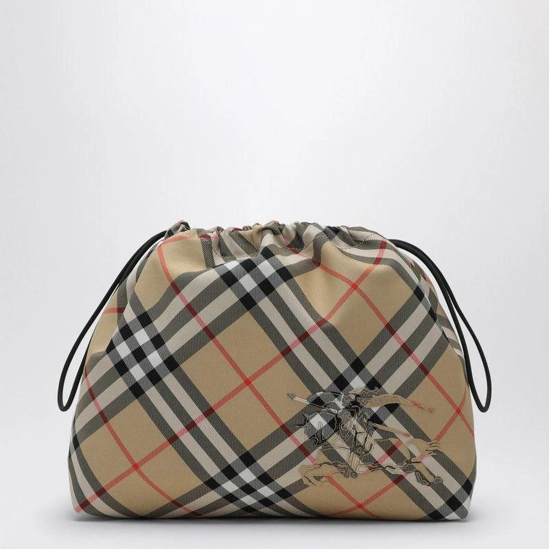 Burberry Burberry Drawstring Pouch With Check Pattern 1