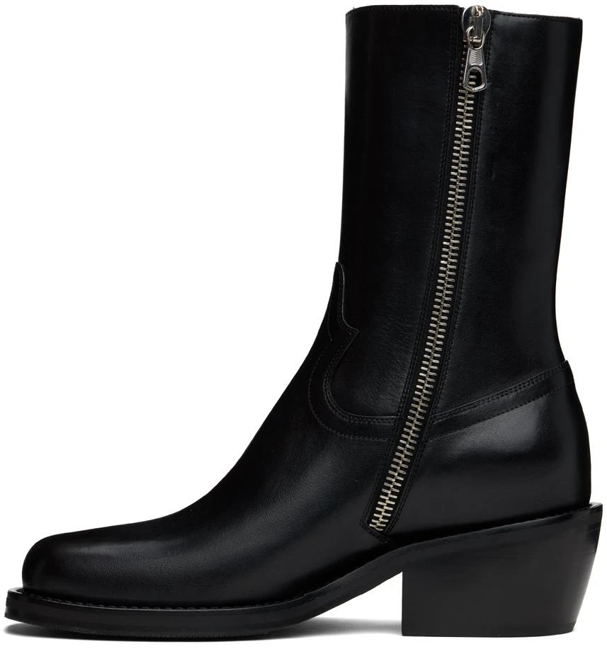 Dries Van Noten Black Leather Boots 3