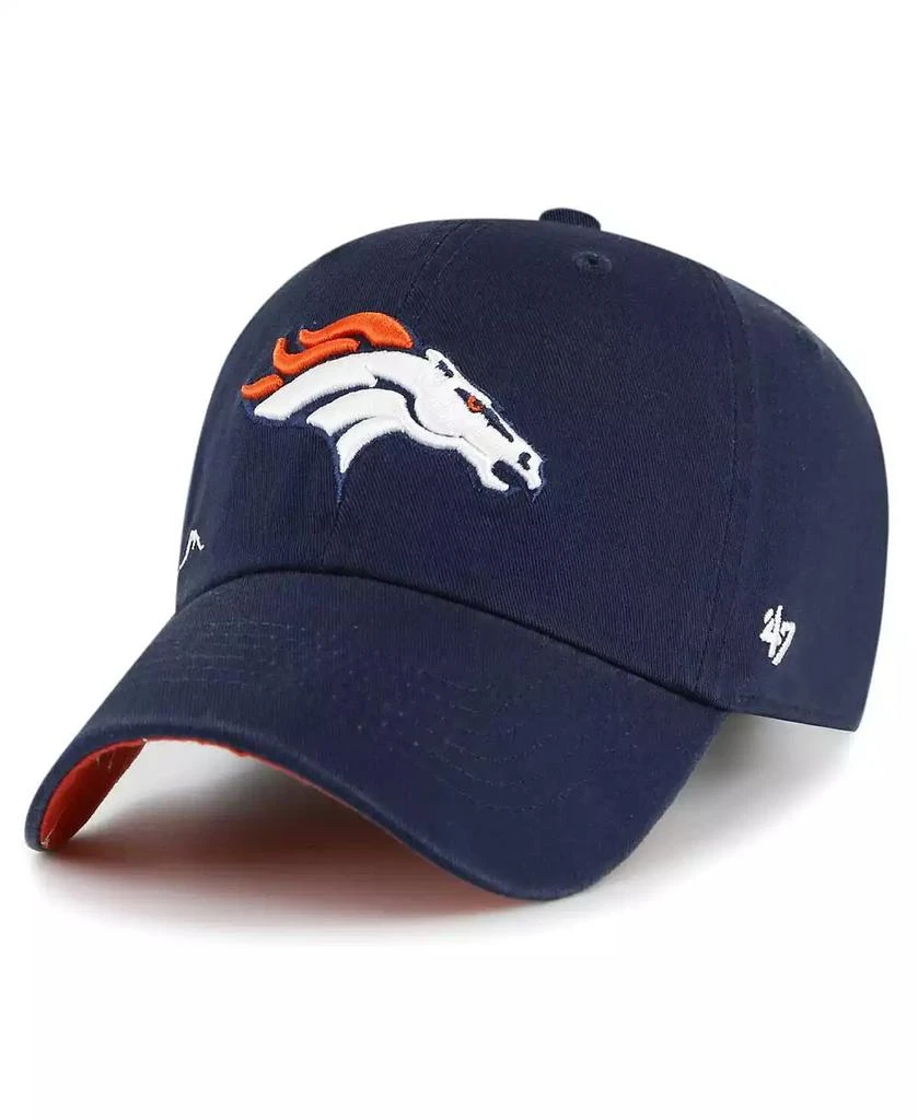 47 Brand Women's Navy Denver Broncos Confetti Icon Clean Up Adjustable Hat 4