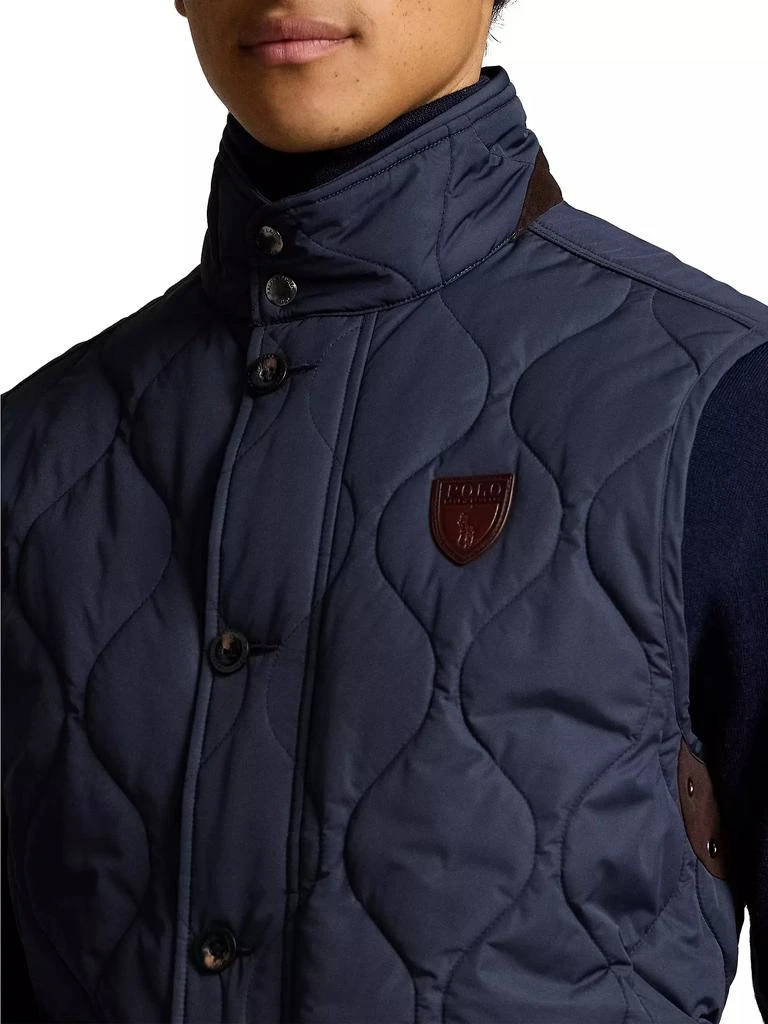 Ralph Lauren Suede-Trim Quilted Vest 5