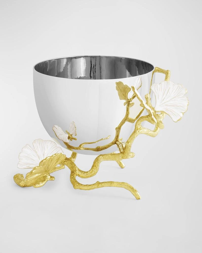 Michael Aram Butterfly Ginkgo White & Gold Nut Bowl 2