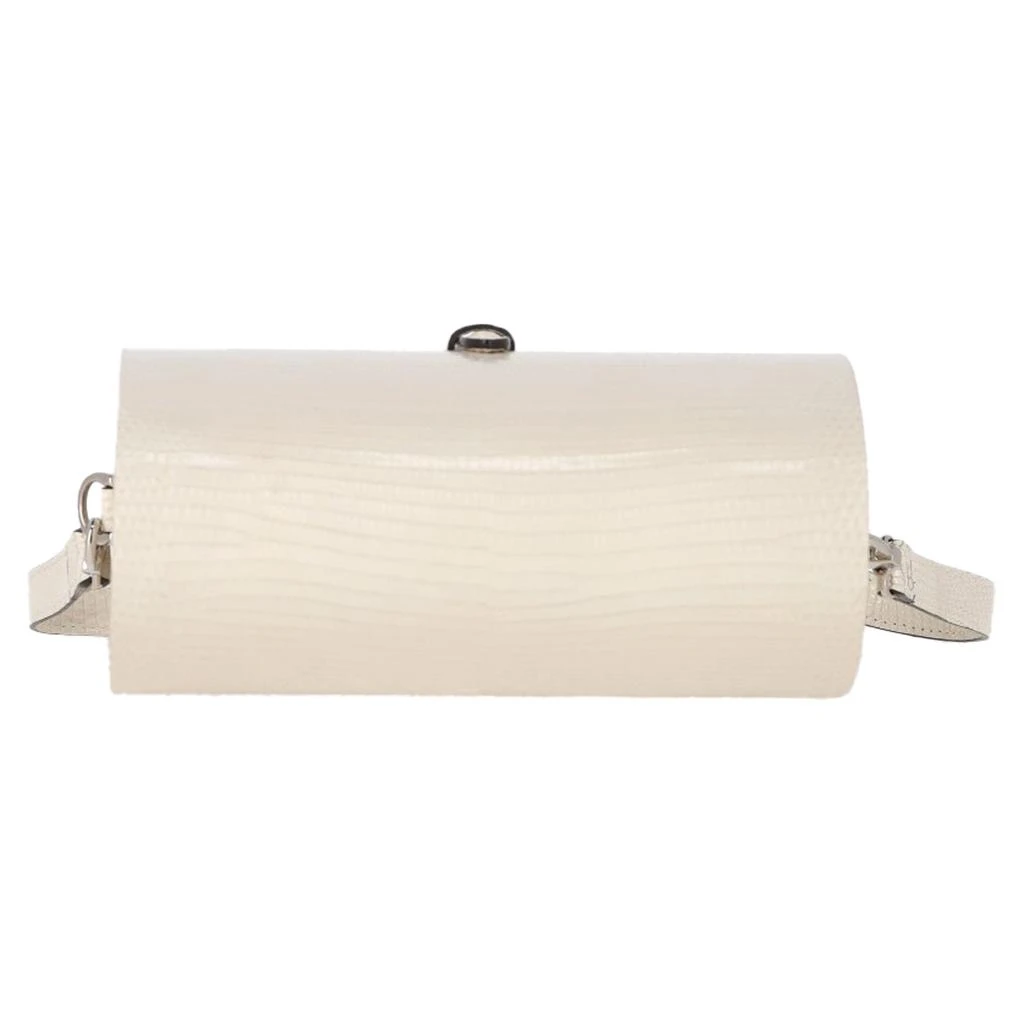 Hunting Season Top Handle Crossbody Bag in White Leather 2