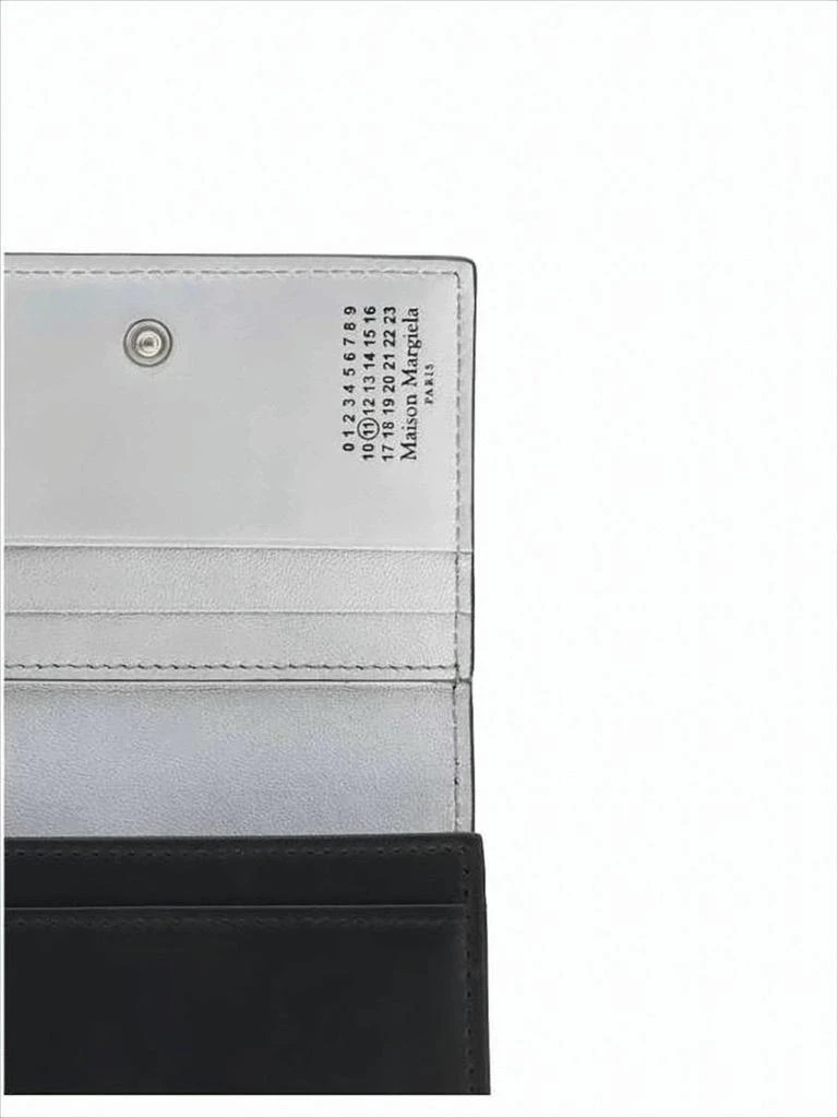 MAISON MARGIELA Black Calfskin Leather Wallet with Minimalist Design 3