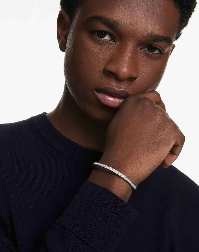 Swarovski Swarovski Dextera bangle, octagon shape, round cut, white, rhodium plated in silver tone 3