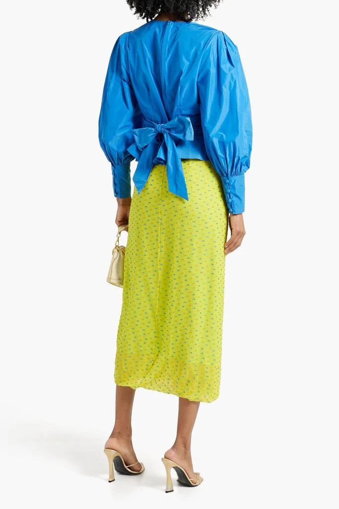 VERONICA BEARD Seema wrap-effect taffeta blouse 3