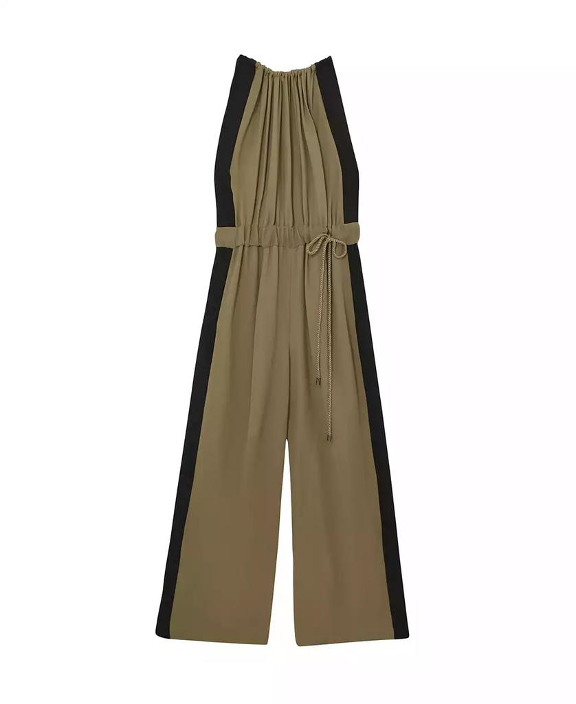 REISS Color Block Gathered Wide-Leg Jumpsuit