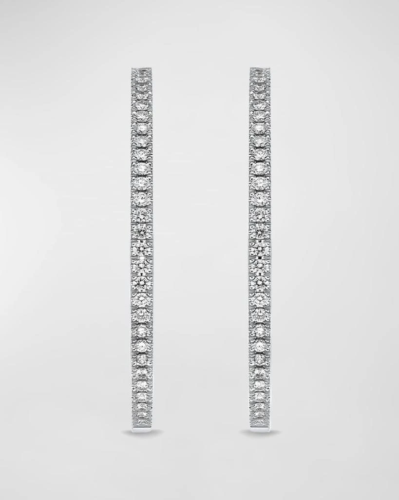 Memoire 18K White Gold & Diamond Infinity Hoop Earrings, 1.25 tdcw 6