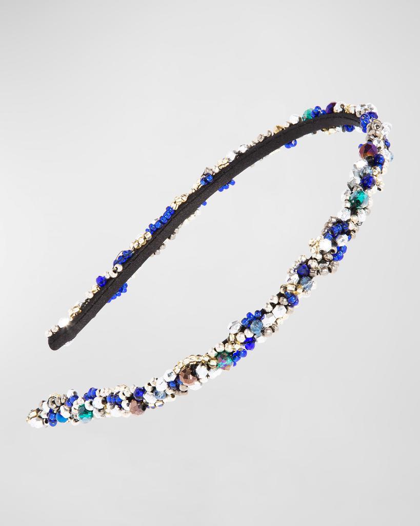 L. Erickson Positano Multicolor Beaded Skinny Headband