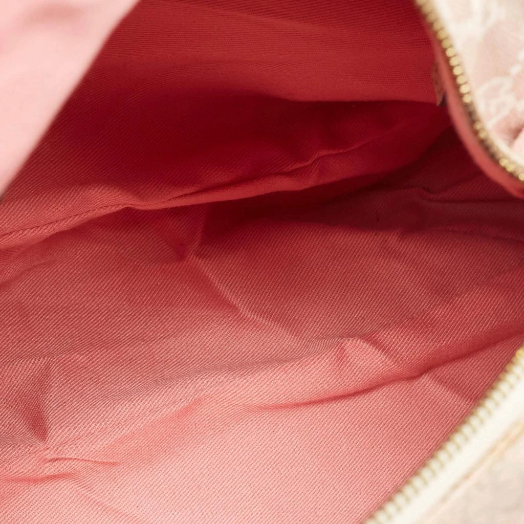 Gucci Gucci Pink/Off White GG Canvas Medium Horsebit Hobo 8