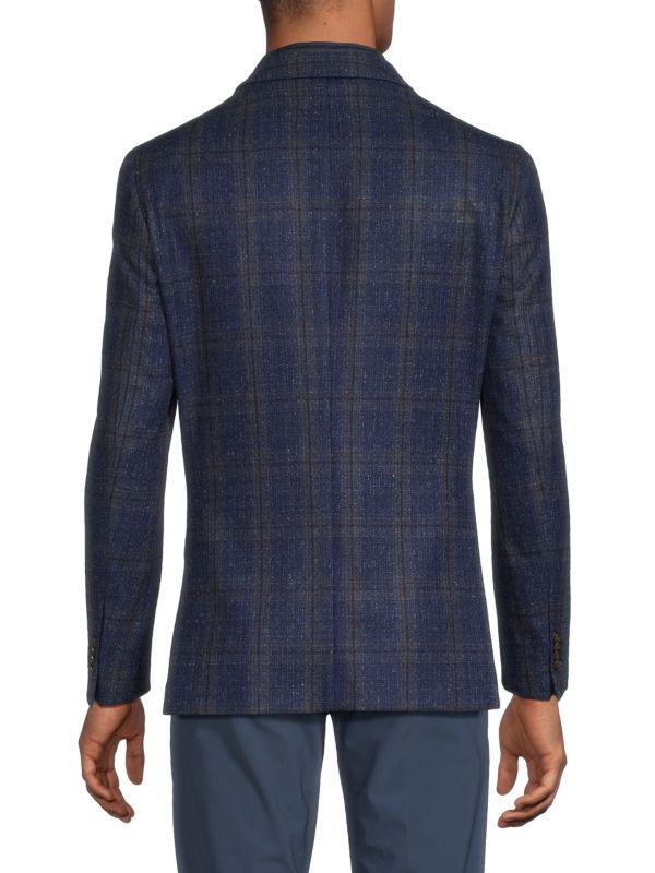 Jack Victor Brice Wool Blend Plaid Sportcoat With Bib