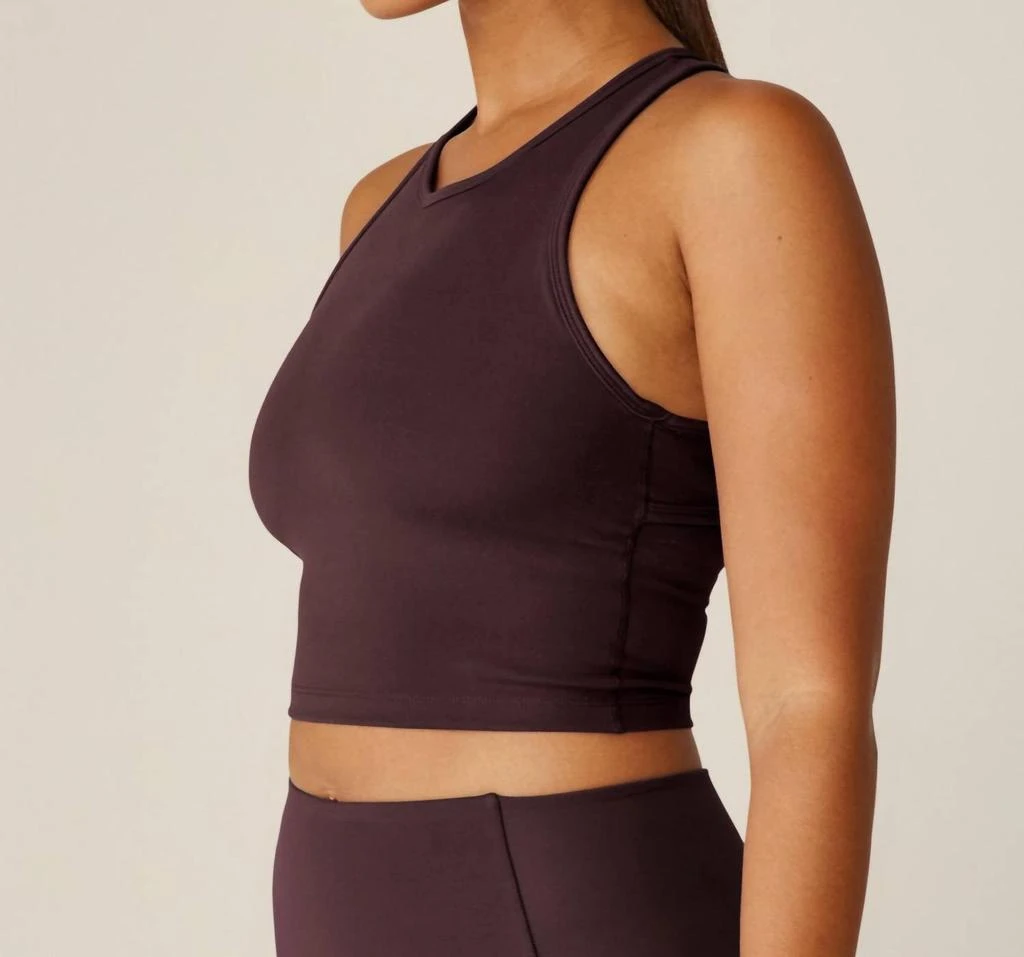 Beyond yoga Powerbeyond Strive Cropped Tank Top In Rich Plum 2