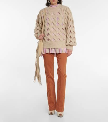Isabel Marant Eggie open-knit mohair wool-blend sweater 2