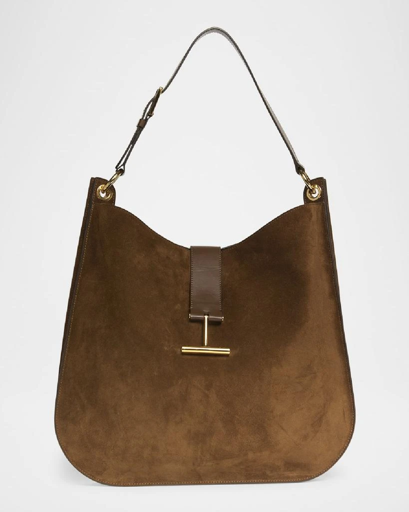 Tom Ford Tara Large Crossbody Bag in Suede and Leather 1