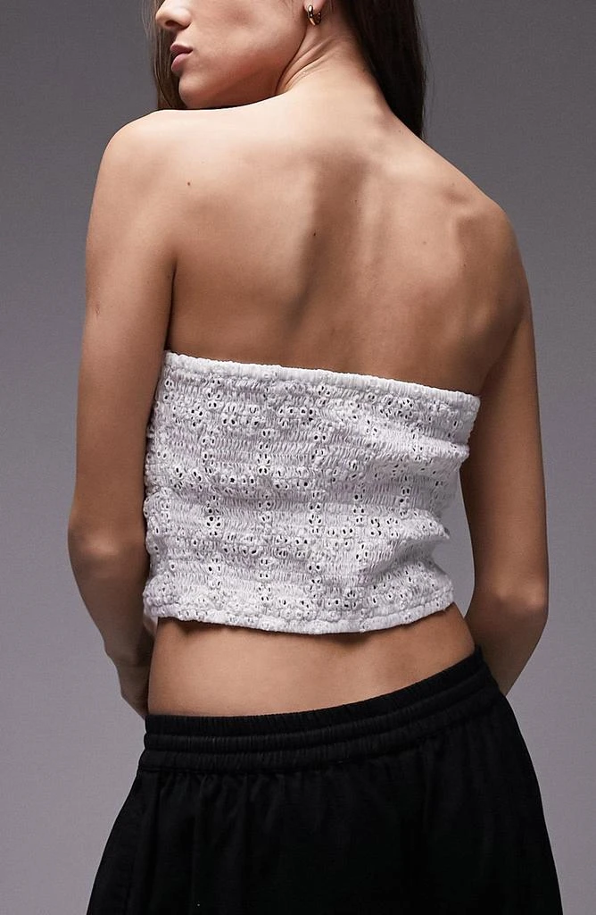 Eyelet Embroidered Smocked Tube Top – On Sale Now with Up to 85% Off