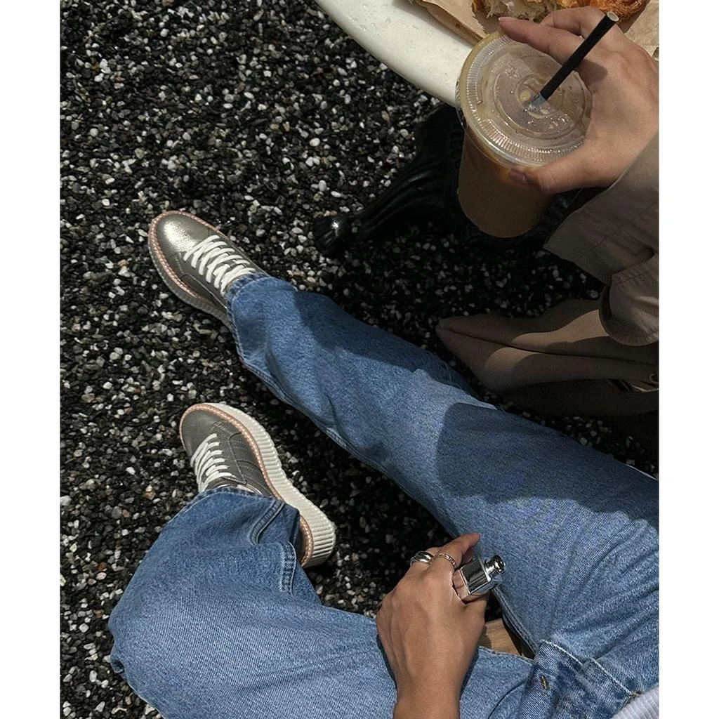 Dolce Vita Tiger Sneakers Light Gold Leather 2