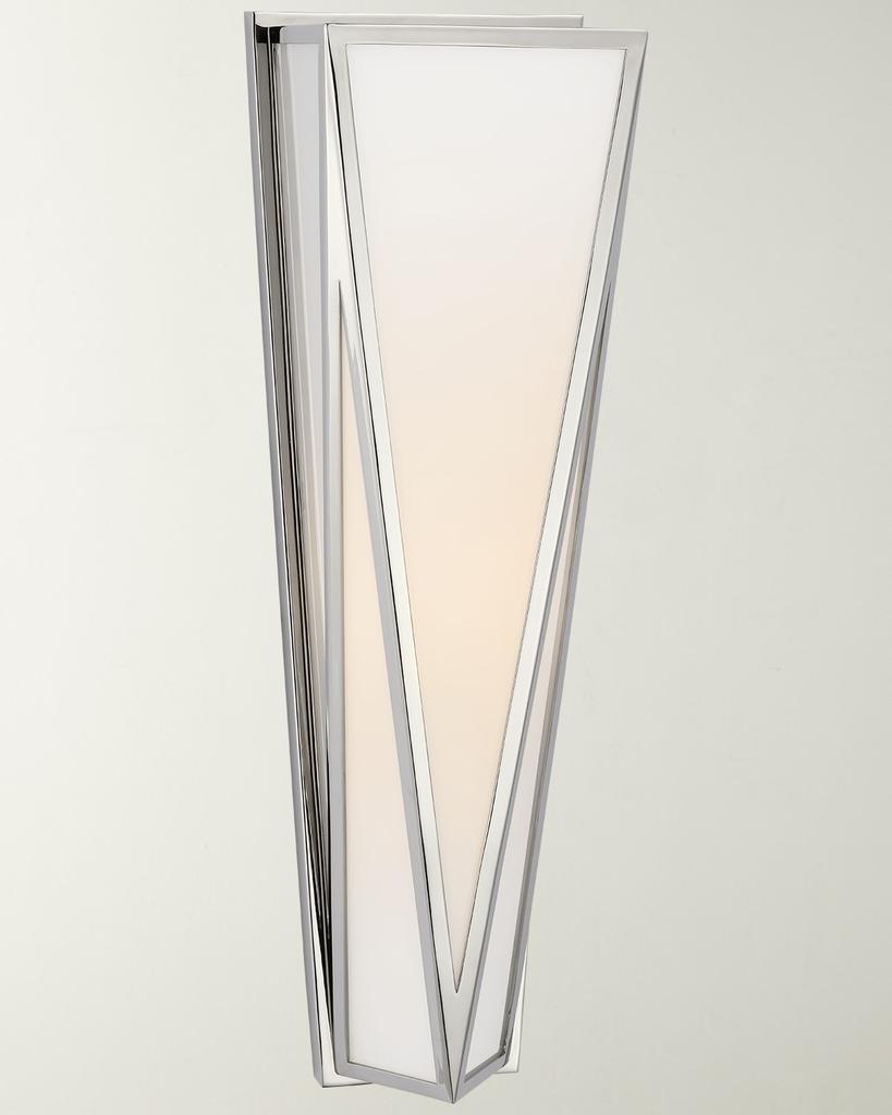 Julie Neill Lorino Medium Sconce In Bronze With White Glass By Julie Neill