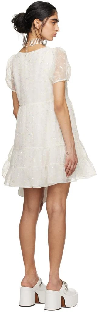 Anna Sui SSENSE Exclusive White Gathered Minidress 3