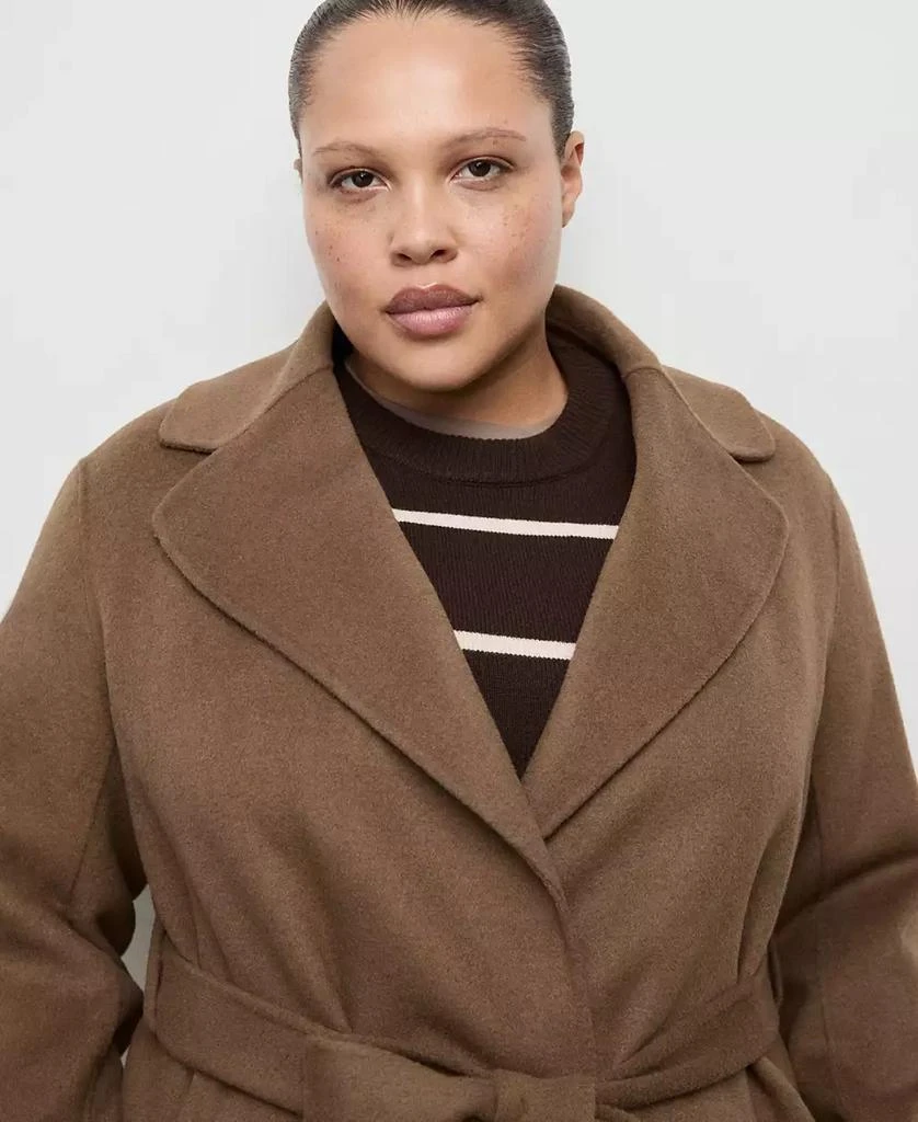 Mango Women
s Belted Handmade Wool Coat 5