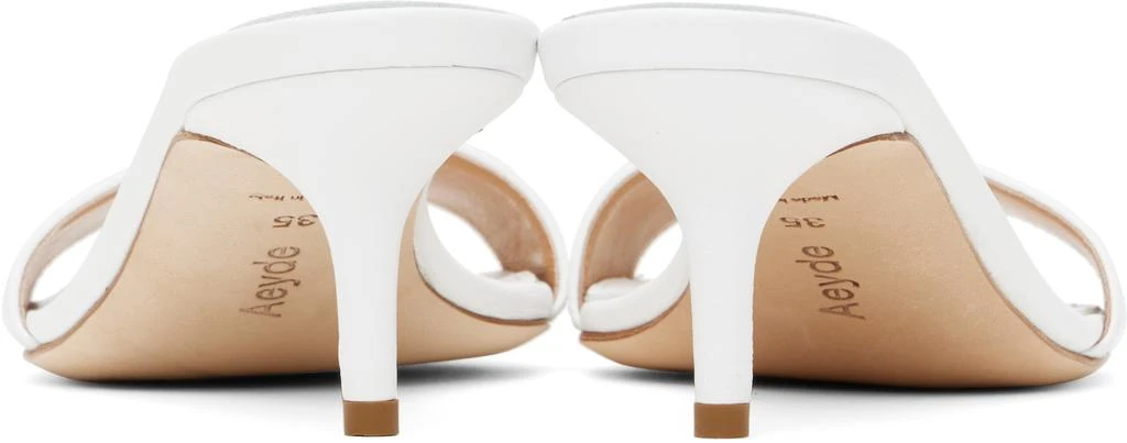 AEYDE White Ilvy Leather Mules 2