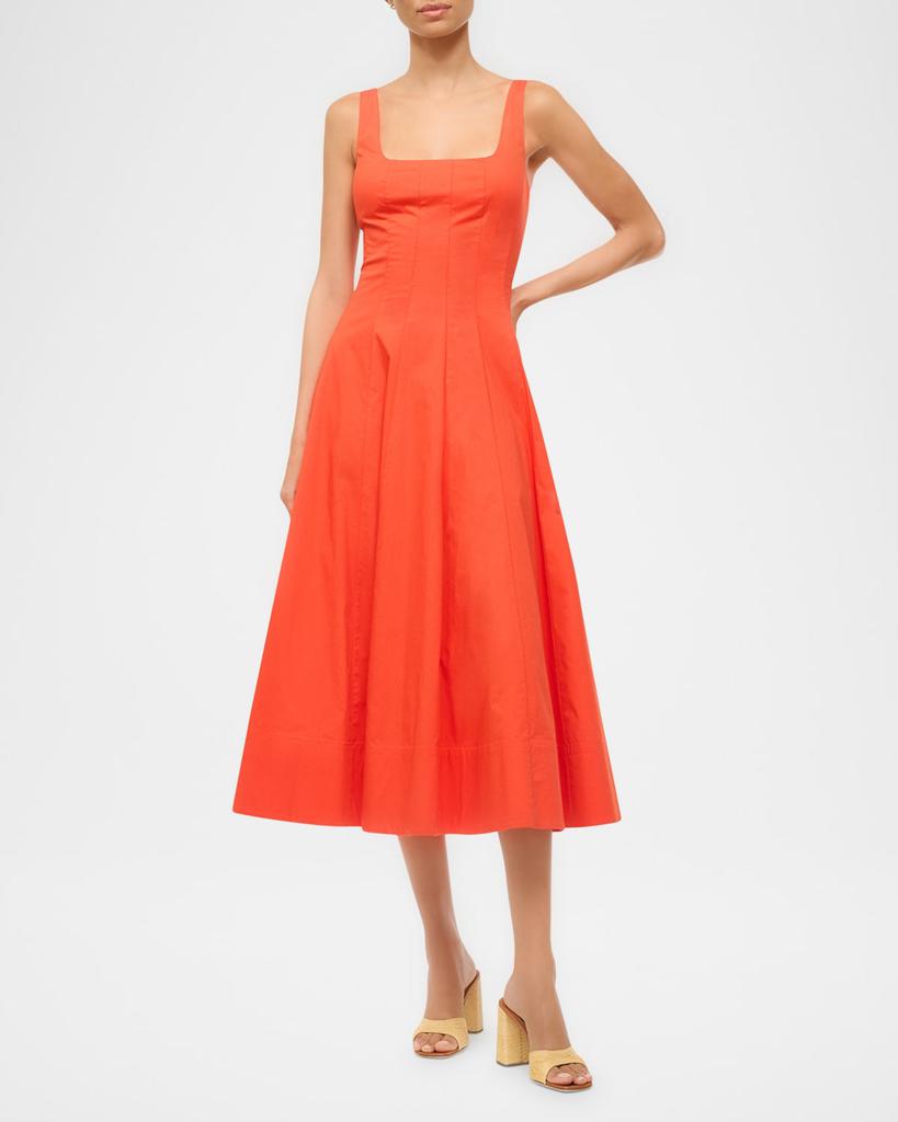 Staud Wells Midi Dress