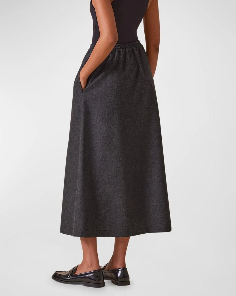Eskandar Cashmere-Blend A-Line Maxi Skirt 5
