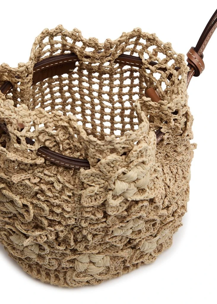 Zimmermann Floral raffia bucket bag 4