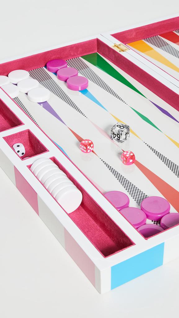 Jonathan Adler Rainbow Checkerboard Backgammon Set