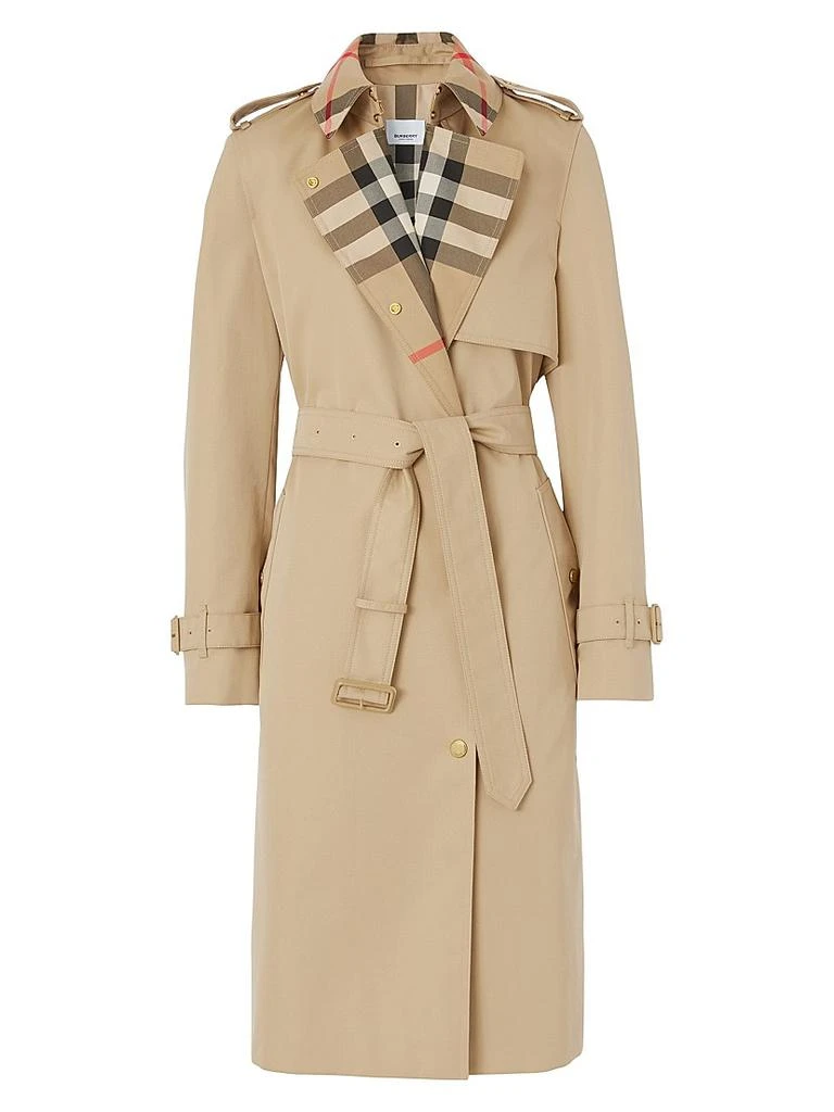 Burberry Sandridge Gabardine Cotton Trench Coat 1