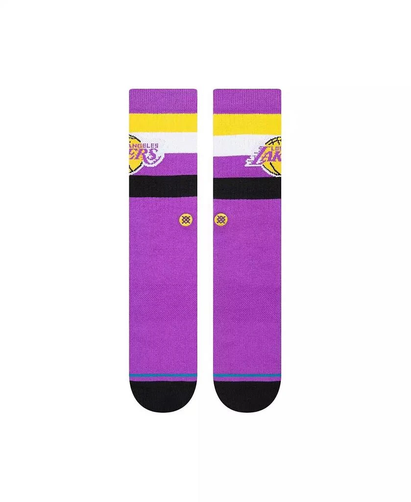 Stance Men's Los Angeles Lakers Stripe Crew Socks 2