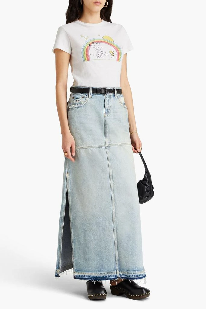 Re/Done Distressed denim maxi skirt 2