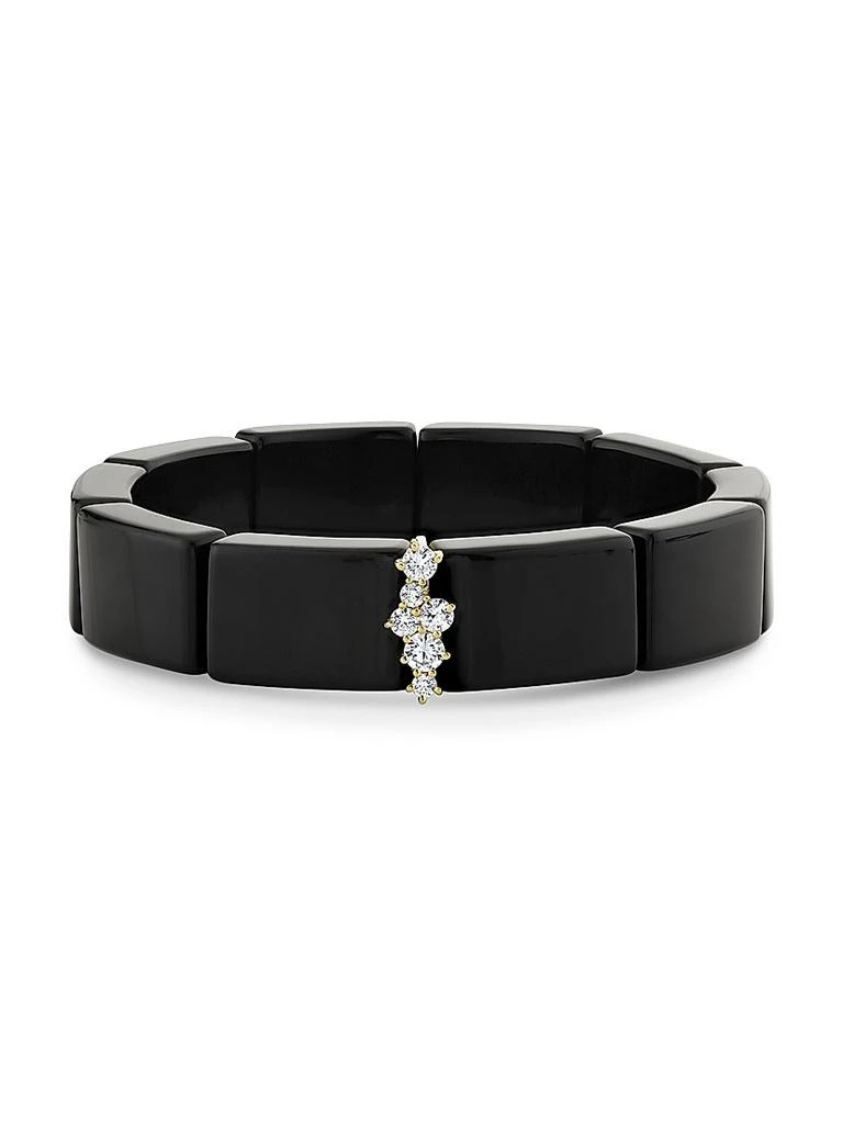Sydney Evan 14K Yellow Gold, Black Onyx 
0.39 TCW Diamond Bracelet