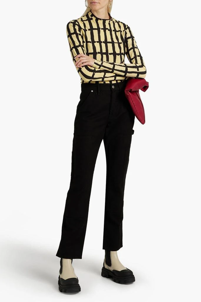 FRAME Le Slouch cotton-canvas straight-leg pants 2