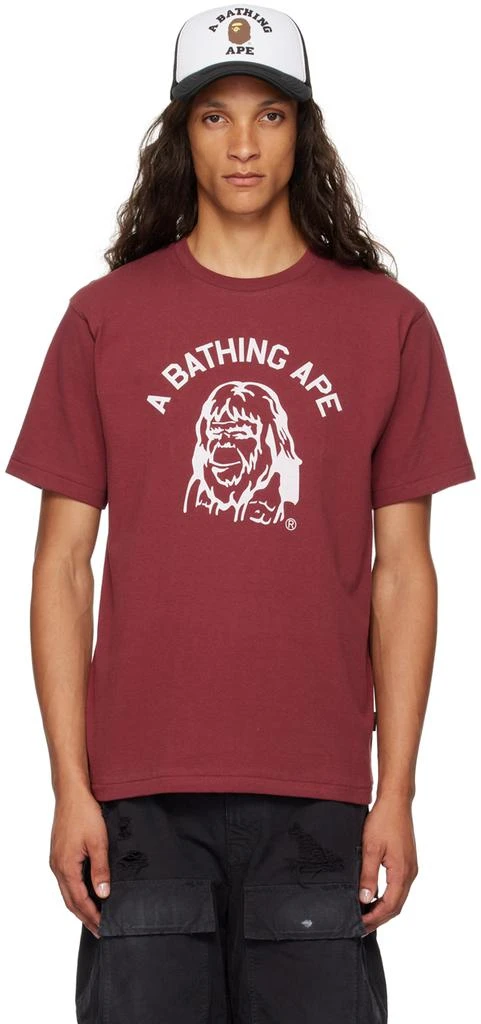 Bape Burgundy Archive Graphic T-Shirt 1