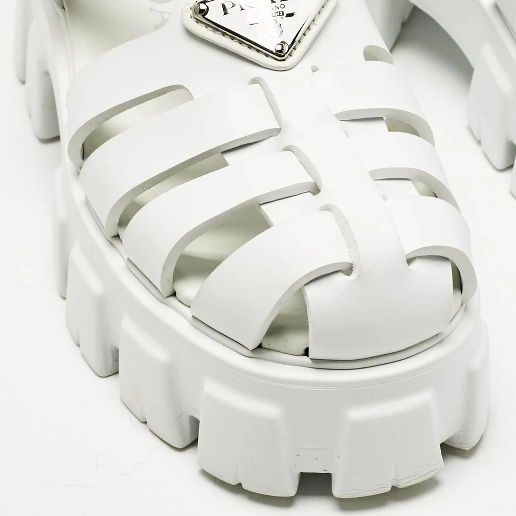 Prada Prada White Rubber Monolith Platform Sandals Size 36 7