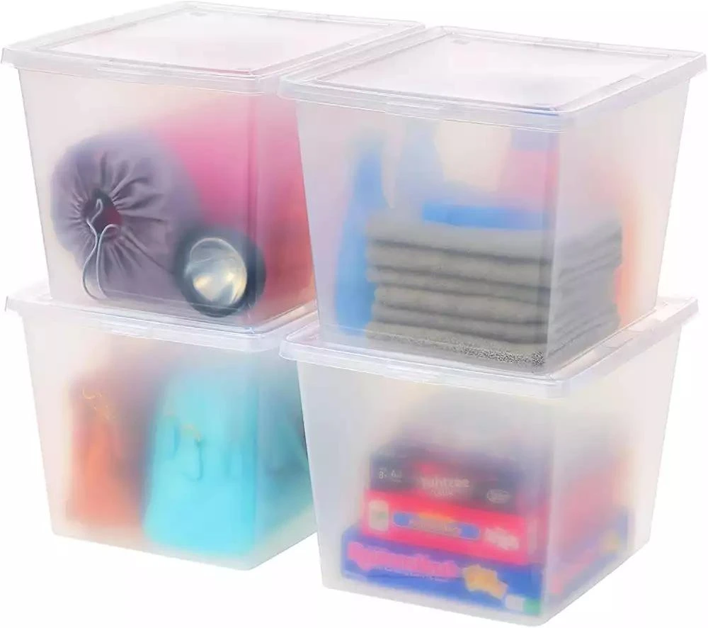 IRIS 36 Quart Plastic Storage Bin Tote Organizing Container with ...