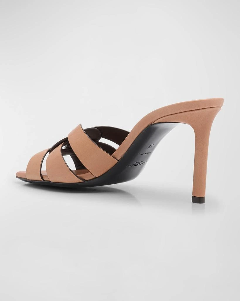 Yves Saint Laurent Tribute Woven Leather Mule Sandals 3