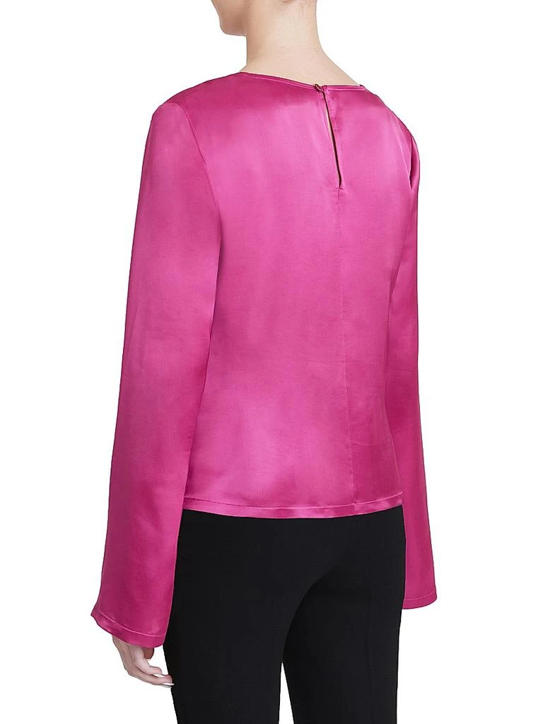 Santorelli Fabi Satin Ruched Top 4