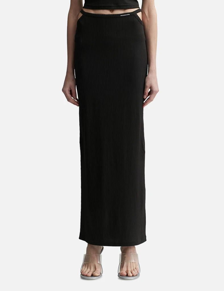 Alexander Wang G-String Rib Knit Cotton Jersey Skirt 1