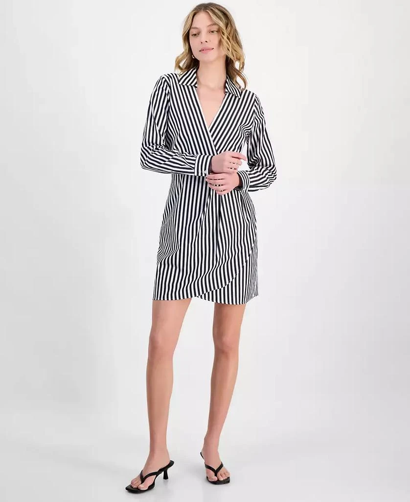 Hugo Boss Women's Cotton Striped Collared Sheath Dress 1
