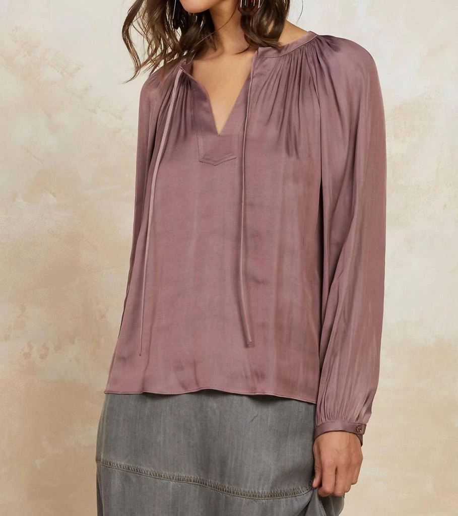 Current Air Current Air - Split Neck Long Sleeve Top 1