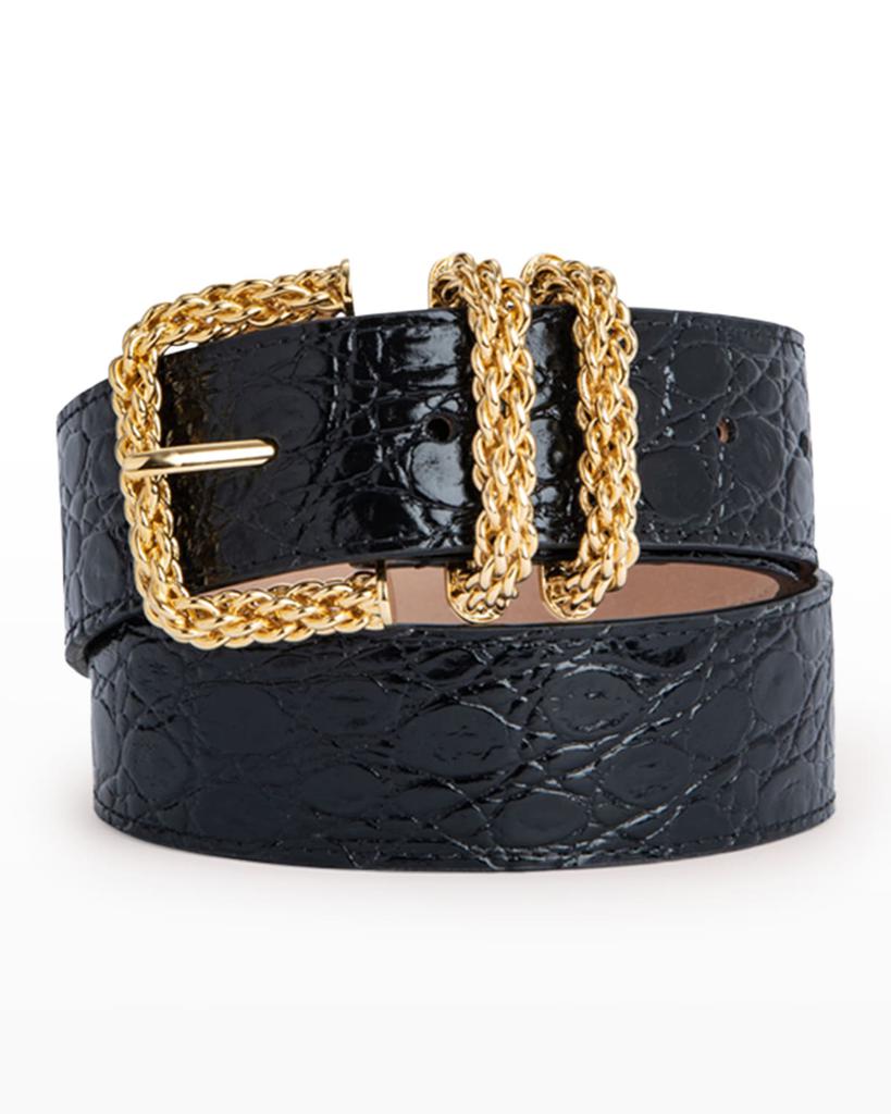 【送料&関税込】By Far Gold Leather Moore llic Belt by FAR By Far Gold Leather Moore Metallic Belt - Belts
