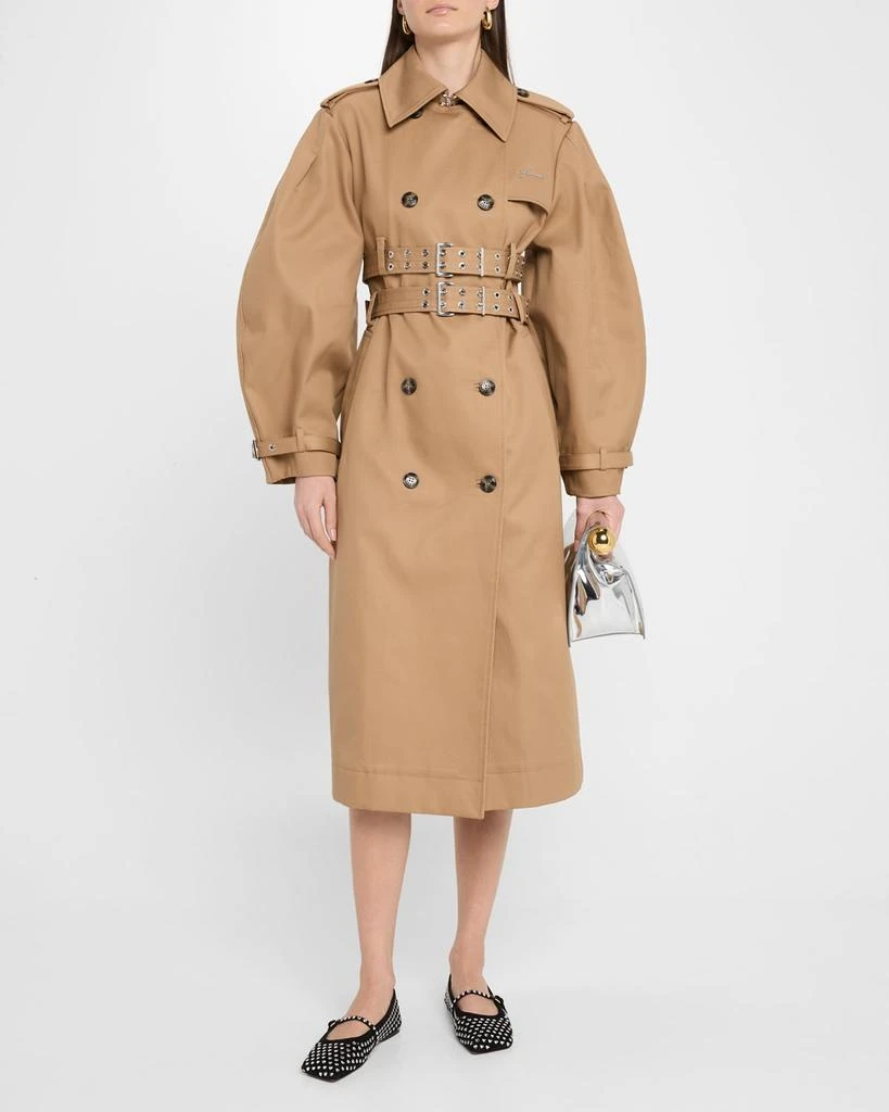 Ganni Bonded Cotton Trench Coat 4