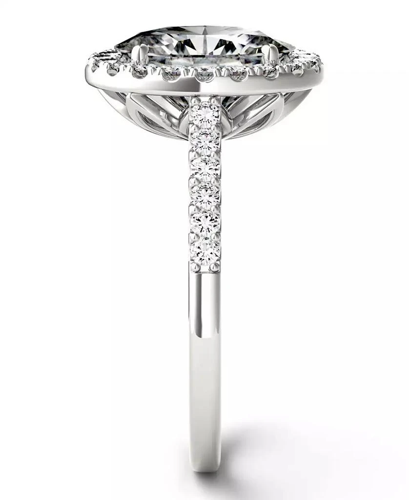 Charles 
Colvard Moissanite Oval Halo Ring (3-1/2 ct. tw. Diamond Equivalent) in 14k White Gold 5