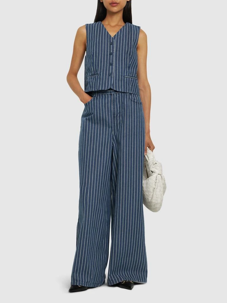 The Frankie Shop Clare Cotton Denim Vest 1