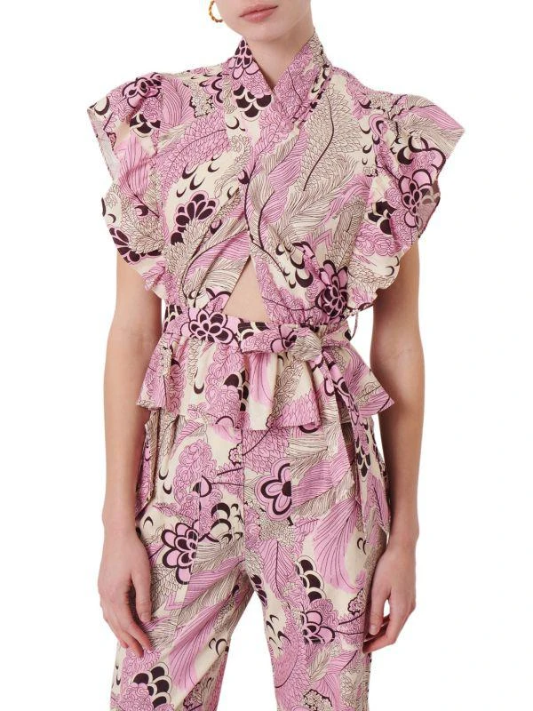 Derek Lam Brynn Ruffle Wrap Top 1