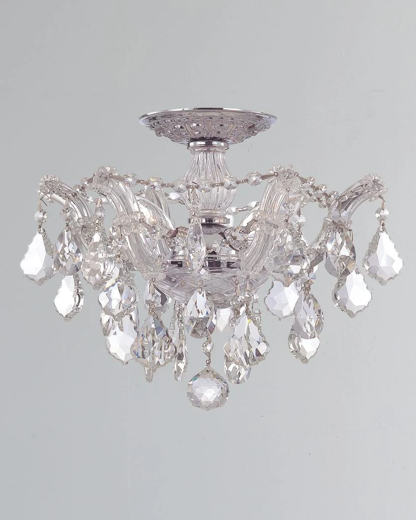 Crystorama Maria Theresa Hand-Cut 3-Light Clear Crystal Semi Flush 1