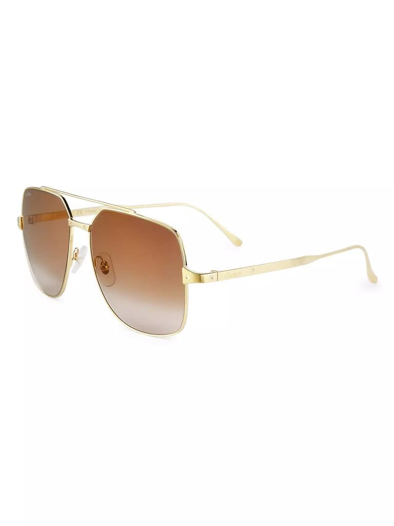 Cartier Santos De Cartier 58MM Square Sunglasses 2